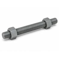 0.625" X 170mm Gal B7 Studbolt C/w 2 x 2H Nuts