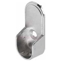 Tube Support End Flange 30x15 Oval 2 pin Zinc Chrome