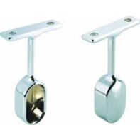 Tube Support End Pillar 30x15 Oval Zinc Chrome