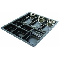 Cash drawer insert “STS” 3 note / 6 coin compartments, 280x330x38mm