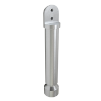 METLAM Toilet partition leg "120", 200mm (40mm adj.), heavy duty, incl. screws for 13/18mm board, alum anodised (each)