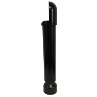 METLAM Toilet partition leg "120", 200mm (40mm adj.), heavy duty, incl. screws for 13/18mm board, black (each)