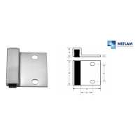 METLAM Toilet partition bumper "107", screw-fix, SCP (each)