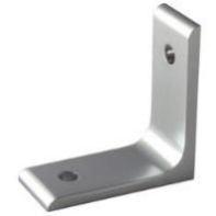 METLAM Toilet partition angle bracket "121", alum anodised (each)