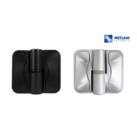METLAM Toilet partition spring hinge "Moda", hold adjustable, iRH/oLH, concealed screw-fix, SCP (each)