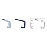 METLAM Hat & coat hook "Moda", concealed screw-fix, black (each)