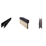 METLAM Toilet partition channel, universal (13/18mm board), black, 3.6m (each)