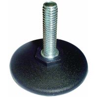 Adj Glide. Non Swivel. 60mm Dia. 3/8" x 38mm. Black