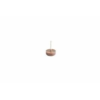 Glide tack, nail-on, round, 22mm diameter, 6mm thick, light brown - box of 1,000