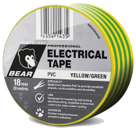 ELECTRICAL TAPE 504 18mm x 20M - YELLOW/GREEN