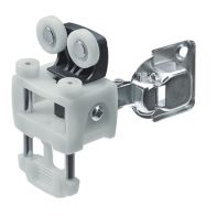 Running Component for door panel weighing up to 12kg with self closing feature wingline L, right, grey