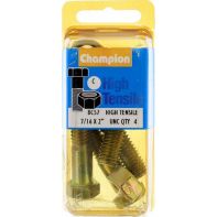 Hex Bolt/Nut GR5 ZP UNC Champion 1/4"x2 1/2" (5)