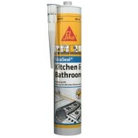 Sikaseal Kitchen/Bathroom Silicone White Sika 692069 Cartridge 300ml
