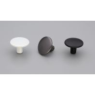 Round Knob 37mm Black Structured, Slight Textured Sheen