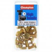 Champ 1/4x1/2 UNC Setscrews & Nuts Gr5 ZP (Pack 10)