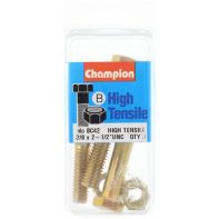 Hex Bolt/Nut GR5 ZP UNC Champion 3/8"x2 1/2" (3)