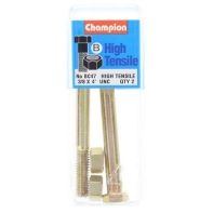 Hex Bolt/Nut GR5 ZP UNC Champion 3/8"x4" (4)