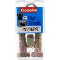 Champ 1/2x2 UNC Bolts & Nuts Gr5 ZP (Pack 2)