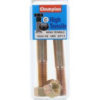 Champ 1/2x3.1/2 UNC Bolts & Nuts Gr5 ZP (Pack 2)