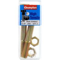 Champ 1/2x4 UNC Bolts & Nuts Gr5 ZP (Pack 2)