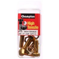 Champ 3/8x1.UNF Setscrews & Nuts Gr5 ZP (Pack 5)