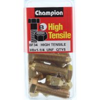 Champ 3/8x1.1/4 UNF Setscrews & Nuts Gr5 ZP (Pack 5)