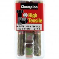 Champ 1/2x3 UNF Bolts & Nuts Gr5 ZP (Pack 2)