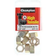 Champ 3/8 UNF Hex Nut Gr5 ZP (Pack 10)