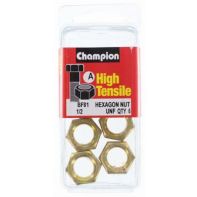 Champ 1/2 UNF Hex Nut Gr5 ZP (Pack 5)