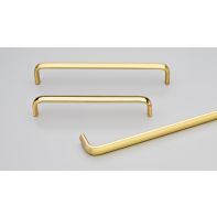 Trumpet Handle 128mm C to C Polished Brass Gloss