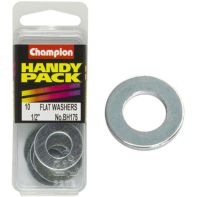 Champ Flat Steel Washers 1/2 M/S ZP (Pack 10)