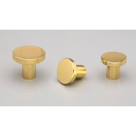 Bargo Brass Knob 38mm Polished Brass Matt