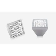 Pyramid Knob 25mm Multi Stone Polished Chrome