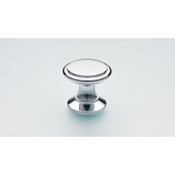 Back-to-back pair Brass Knob 25mm Tower Polished Chrome inc fittings