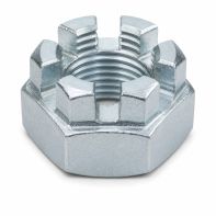 1" UNF-12 GR2 Slotted Hex Castle Nut Zinc Plated Ho
