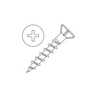 Countersunk Rib Head Chipboard Screw CL2 10x100mm