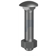 CL8.8 High Tensile Cup Head Bolt & Nut Galv M12x40mm