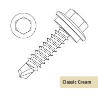 Unitite CL 5 Hex Head with Seal M6-14 x 55mm  - Classic Cream