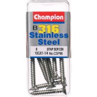 Champ 10Gx1.1/4 Self Tapping Screws Csk G316 (Pack 8)