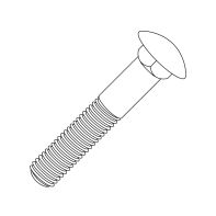 Cup Head Bolt Stainless Steel DIN603 G316/A4 M12 x 150mm