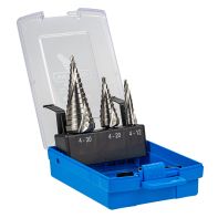 D504SET3 Drill Step Set Hss 4-12, 4-20, 4-30mm Spiral Flute Sutton