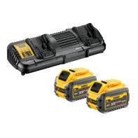 Flexvolt Dual Port Battery Charger Starter Pack inc Batteries Dewalt XR