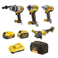 Dewalt 18V XR Brushless 4 Piece Kit - 5Ah & Flexvolt® 6Ah