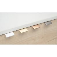 Edge Pull 100mm O/A 2 screw Anodised Aluminium Brushed INOX
