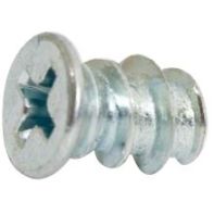 Euro screw, Phillips, 6.1 x 10mm, 6.8mm head, zinc plated, box of 1000