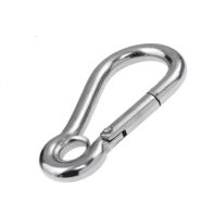 Spring Hook with Eyelet Stainless Steel G316 M10