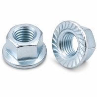 Flanged Serrated Hex Nut ZP Metric Fine M10 1.25P