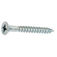 Head hole screw, partial thread (nib head), Phillips, 4.5 x 28mm, incl. driver bit, zinc plated, box of 1000