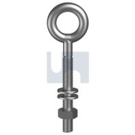 with Nut/2 Washers Eye Bolt G304/A2 SS 12x100
