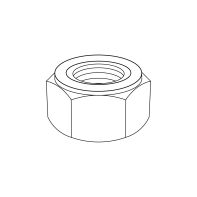 Hex Lock Nut Nylon Insert CL 6  Din 985 Zinc Plated M27